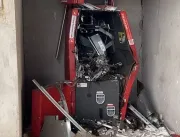Explosão atinge caixa eletrônico de posto de combu