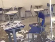 Estudantes ficam feridos após teto de escola estad