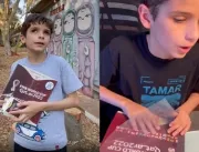 Vídeo: Garoto cego de 12 anos adapta álbum de figu