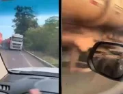 VÍDEO CHOCANTE: Motorista escapa ileso de carreta 