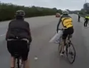 [VÍDEO] Gangue derruba ciclista e rouba bicicleta 