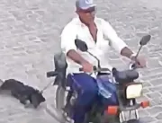 CRUELDADE: Homem amarra cachorro em moto e o arras