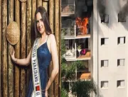 CASO MAYA NITÃO: Na tentativa de se salvar do incêndio, miss paraibana se abriga em tela de proteção de janela e cai após artefato se romper; vídeo forte