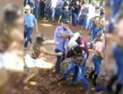Vídeo: Cavalgada termina em briga generalizada apó