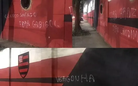[VÍDEO] Muros da Gávea são pichados após Flamengo 