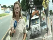 VÍDEO FORTE: Repórter da TV Correio, quase é atrop