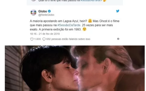 TV Globo revela qual o filme mais reprisado na Ses