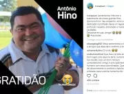 Nas redes sociais, TV Arapuan lamenta morte de Hin
