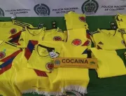 Polícia apreende camisas da seleção colombiana imp
