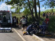 Em Lucena, homem fica ferido após ser atropelado por carreta na BR-101