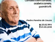 Morre aos 104 anos Pedro Pereira, pai do ex-prefei