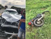 Acidente entre moto e carro deixa dois agricultore