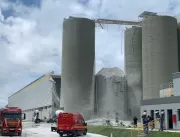Sete trabalhadores ficam feridos após silo de cime