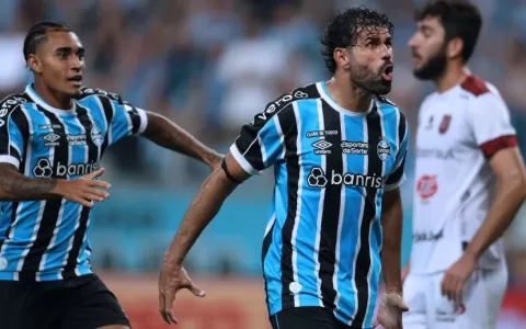 Com gols de Cristaldo e Diego Costa, Grêmio vence 