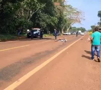 Ciclista morre atropelado por carro ao tentar atrevessar a BR-376