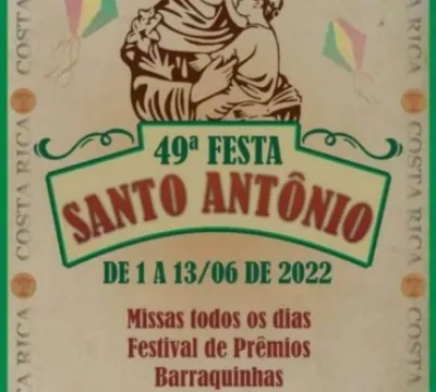 Com apoio do Governo Municipal, 49ª Festa de Santo Antônio acontece de 1º a 13 de junho